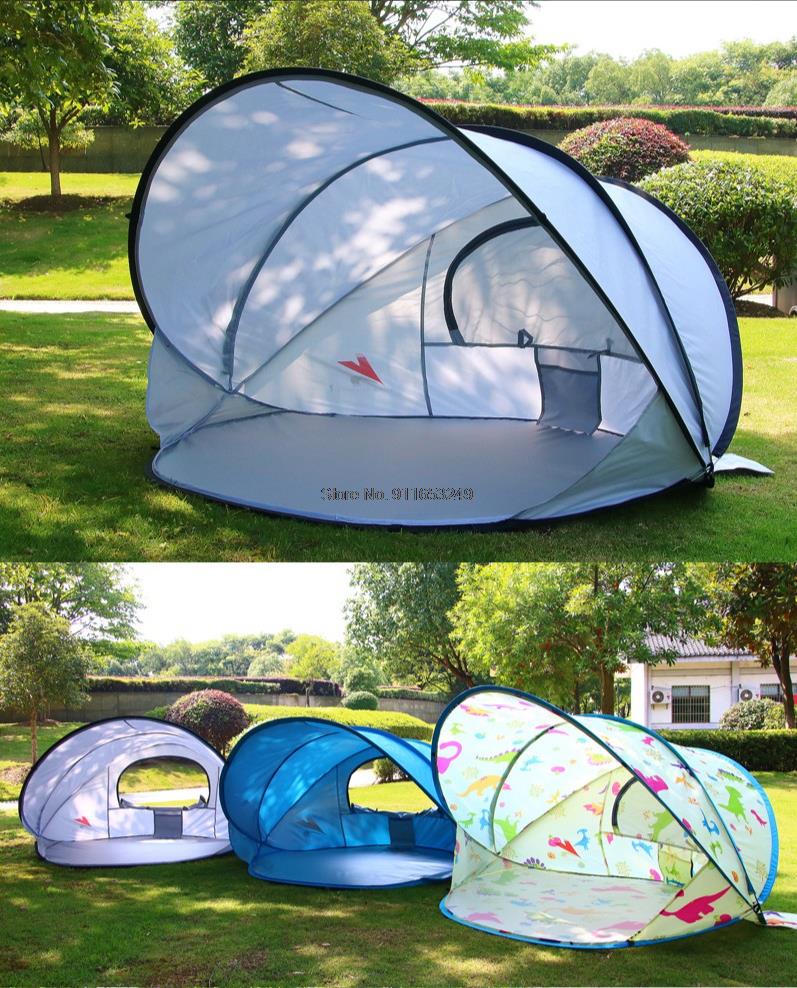 Cheap Goat Tents KL 035 Anti UV Beach Tent Outdoor Automatic Quick Opening Folding Camping Fishing Tent Portable Awning Sunshade Sun Shelters   